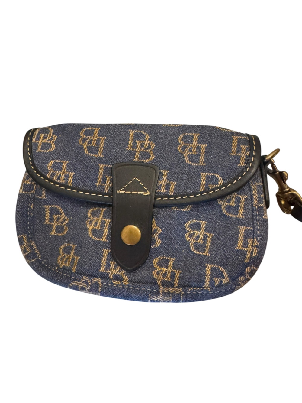 Dooney & Bourke Monogram Denim Tote w/matching wristlet/pouch - LIKE NEW Y2K - Picture 14 of 15